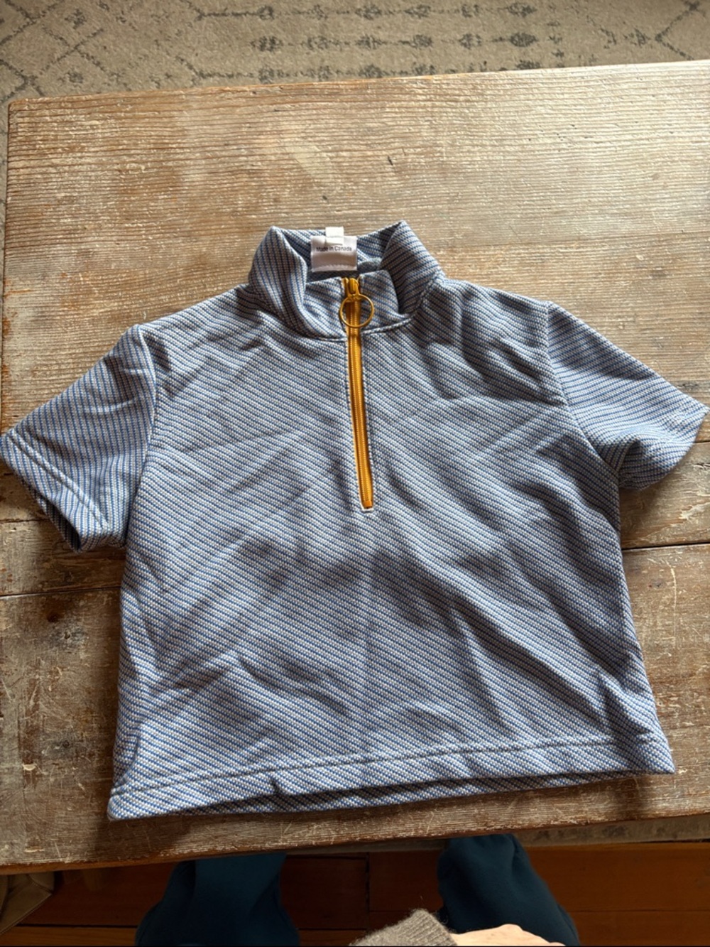 Vintage polo cropped - Blue